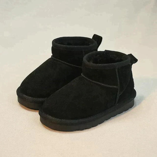 Gevoerde suede enkellaarsjes winter schoenen dames