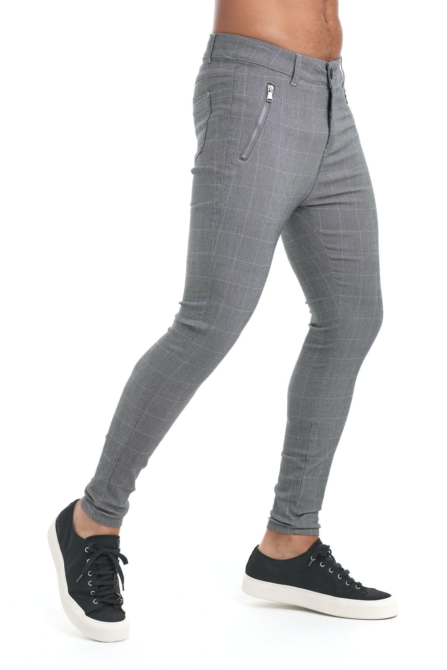 Algernon - Slim-Fit Geruite Broek