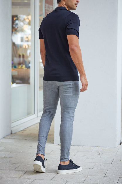 Algernon - Slim-Fit Geruite Broek