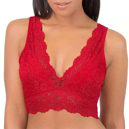 Kanten V-hals bralette bh zonder beugels - Margaux