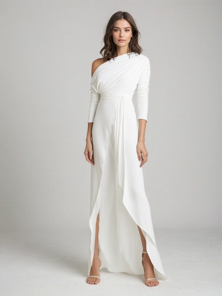 GraceFlare | Elegante off shoulder jumpsuit flare broek