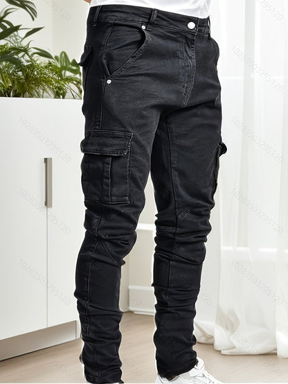 Heren Casual Cargo Rekbare Skinny Jeans - Patrick