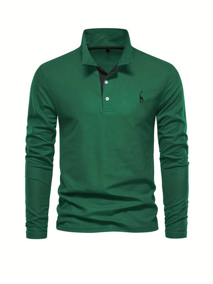 Fredrick - Lange mouwen poloshirt met contrasterende afwerking