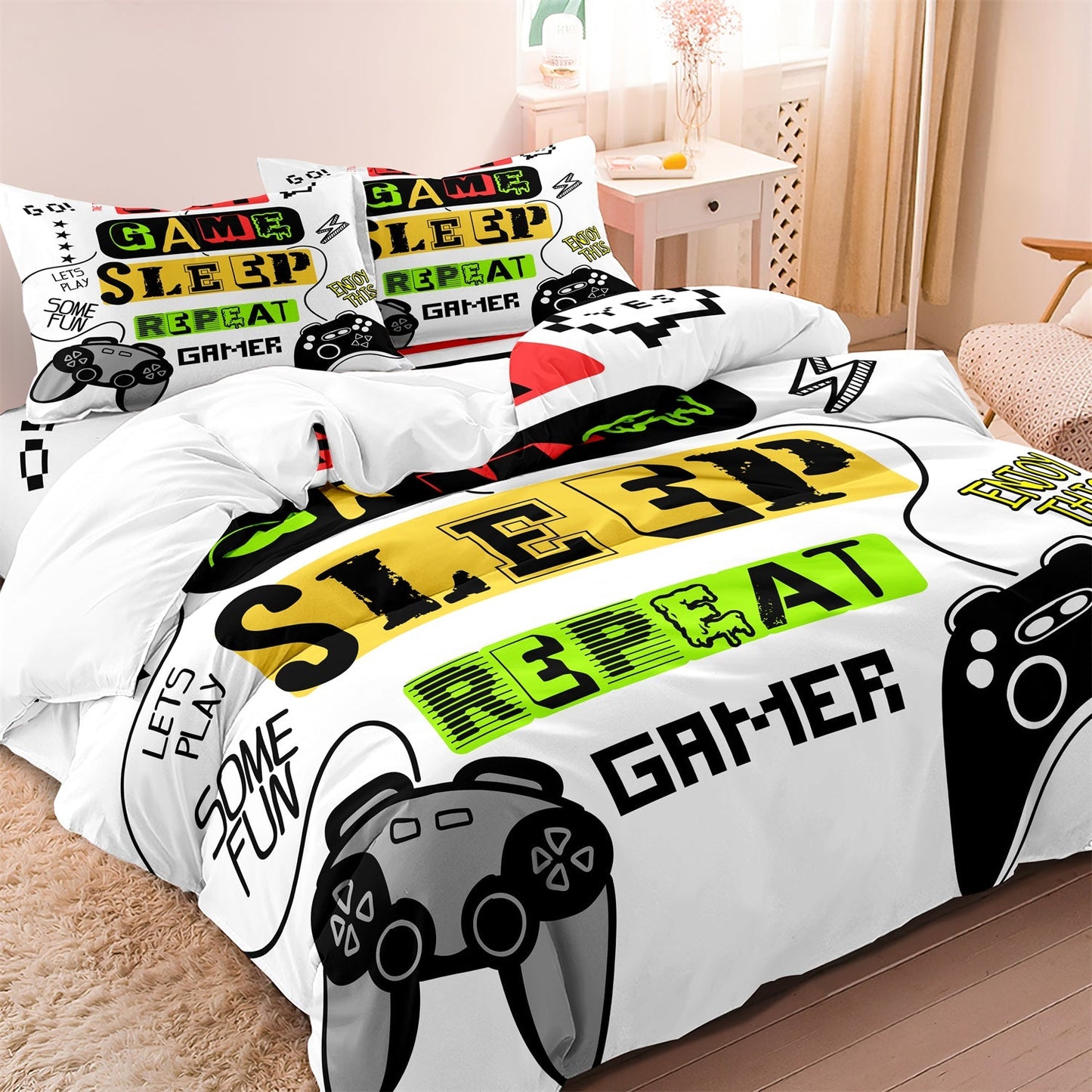 CoolCovers - Gamer Kinderdekbedovertrek Beddengoed Set | Tiener | Kinderkamer