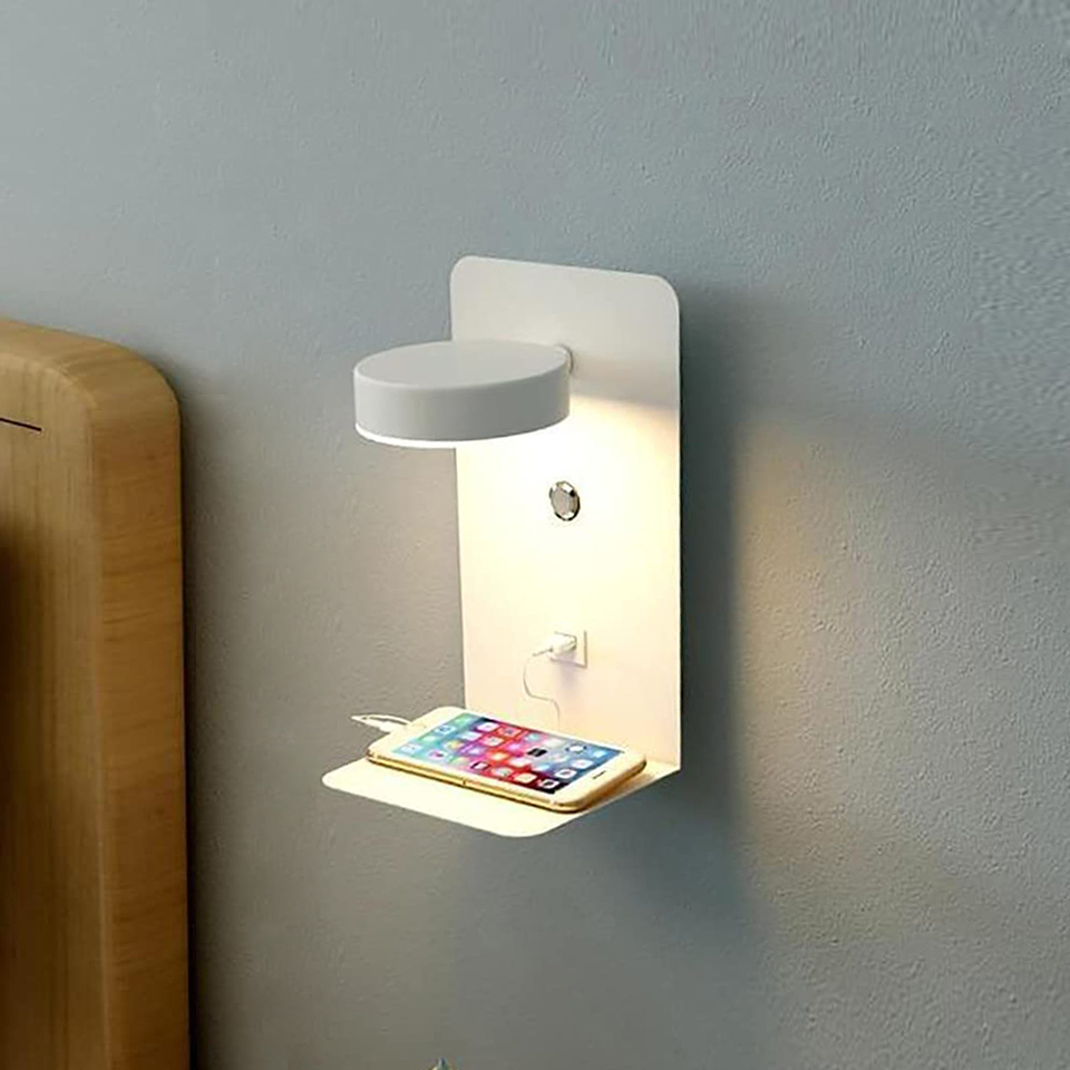 EasyHome | Slaapkamer lamp LED dimbaar en telefoonoplader in één