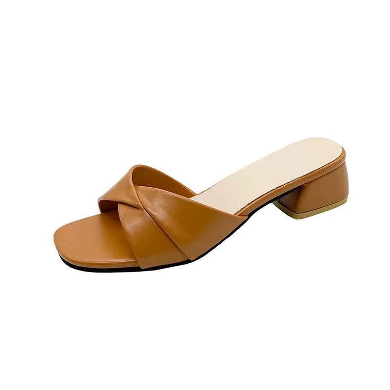 Soleil - Elegante Zomer Sandalen met Korte Hak