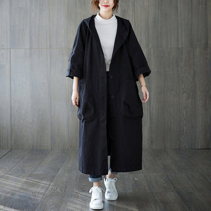 Kindra - Oversized trenchcoat met capuchon voor dames