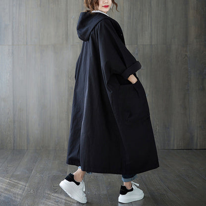 Kindra - Oversized trenchcoat met capuchon voor dames