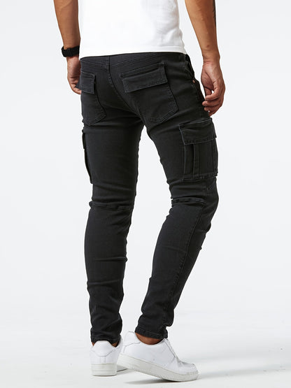 Julio - Streetstyle High Stretch Cargo Jeans voor Mannen met Meerdere Zakken