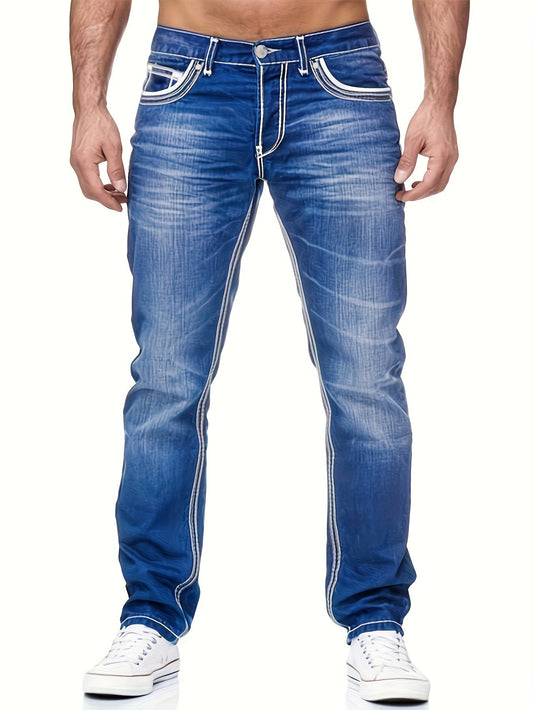 WhiteWashed Regular fit Denim Broek - Indigo