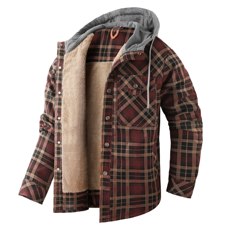 Mason Lewis | Hooded Logger Flanellen Outdoor Jacket