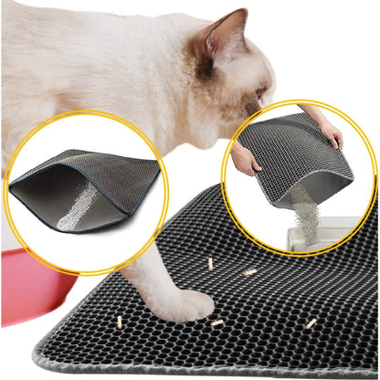 3D Absorberende Kattenbakmat - Geen korrels meer op de vloer!