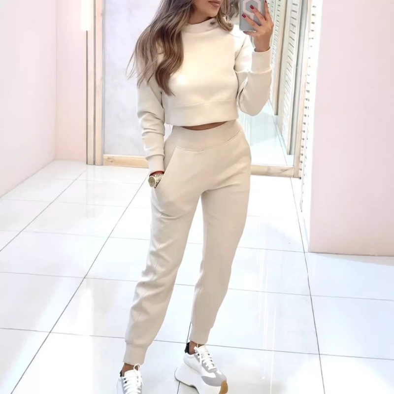 Lena - Tweedelige athleisure set met cropped top