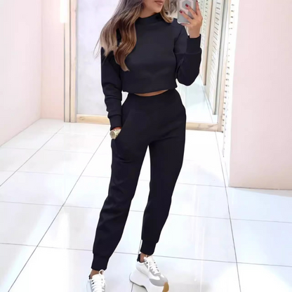 Lena - Tweedelige athleisure set met cropped top