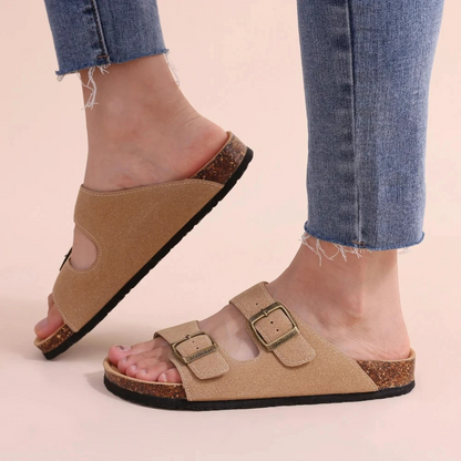 Summer Breeze - dames sandalen met open teen stijl en dubbele gesp