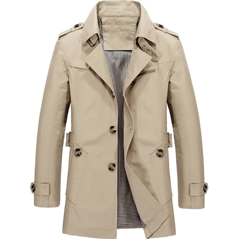 Lex - Klassieke trenchcoat met dubbele rij knopen