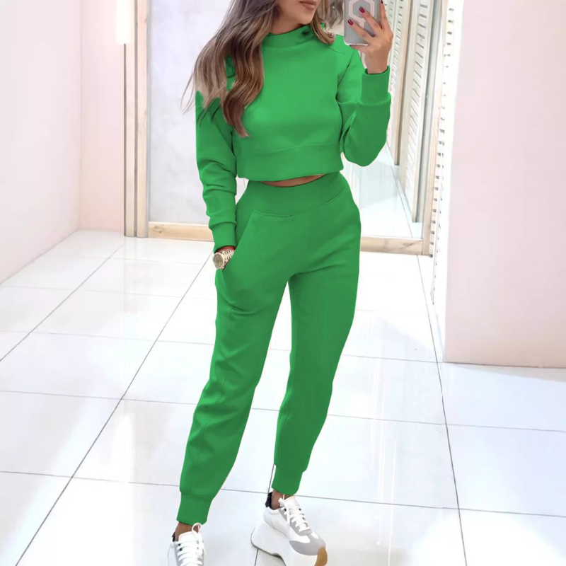 Lena - Tweedelige athleisure set met cropped top