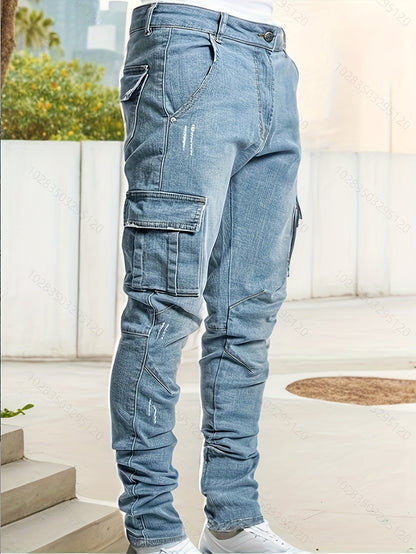 Heren Casual Cargo Rekbare Skinny Jeans - Patrick