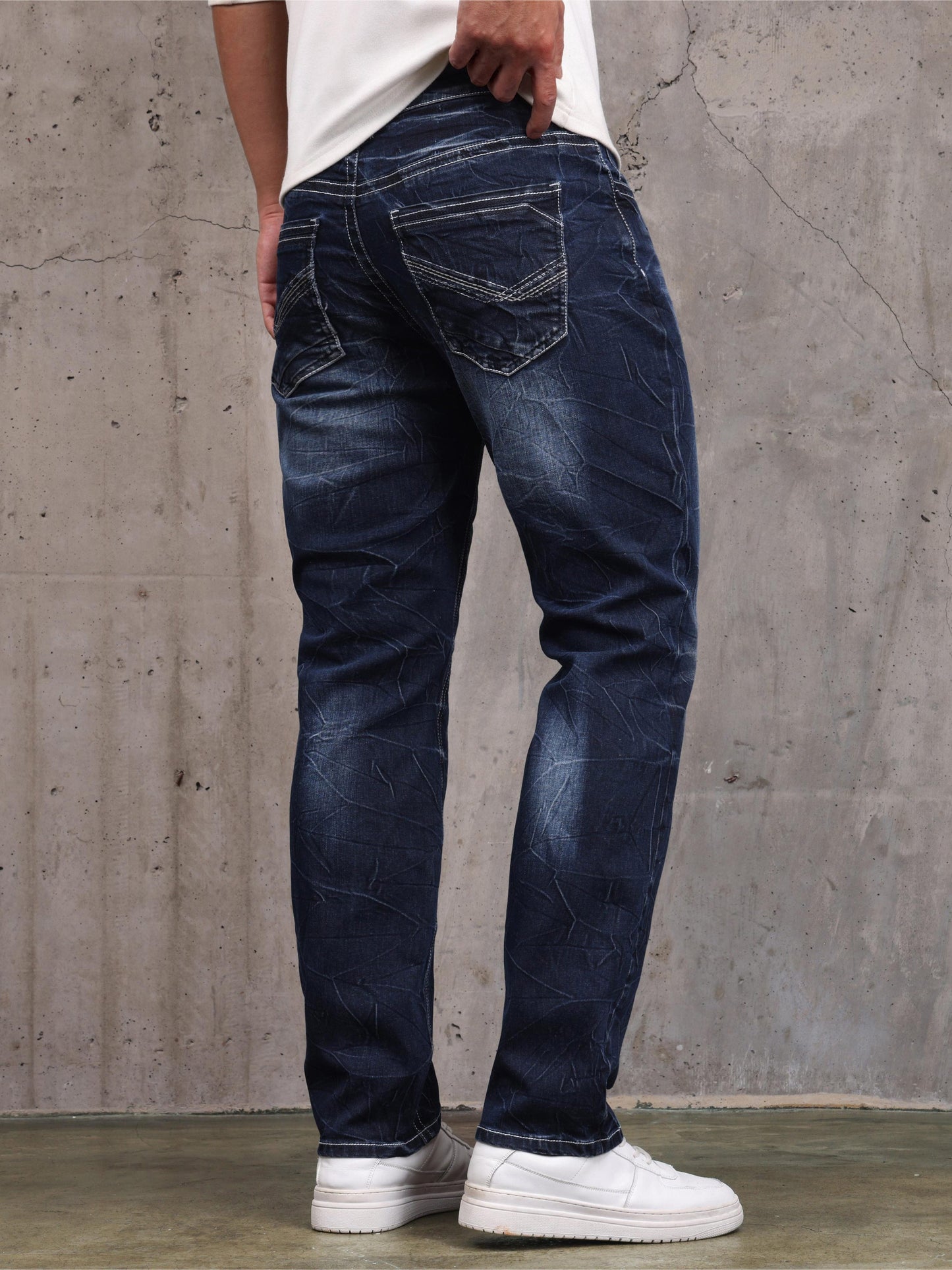 Heren Denim Normale Pasvorm Stretch Jeans - Ethan