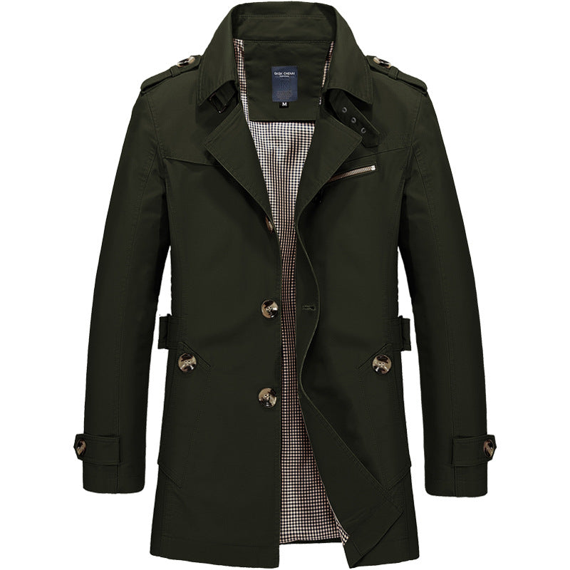 Lex - Klassieke trenchcoat met dubbele rij knopen