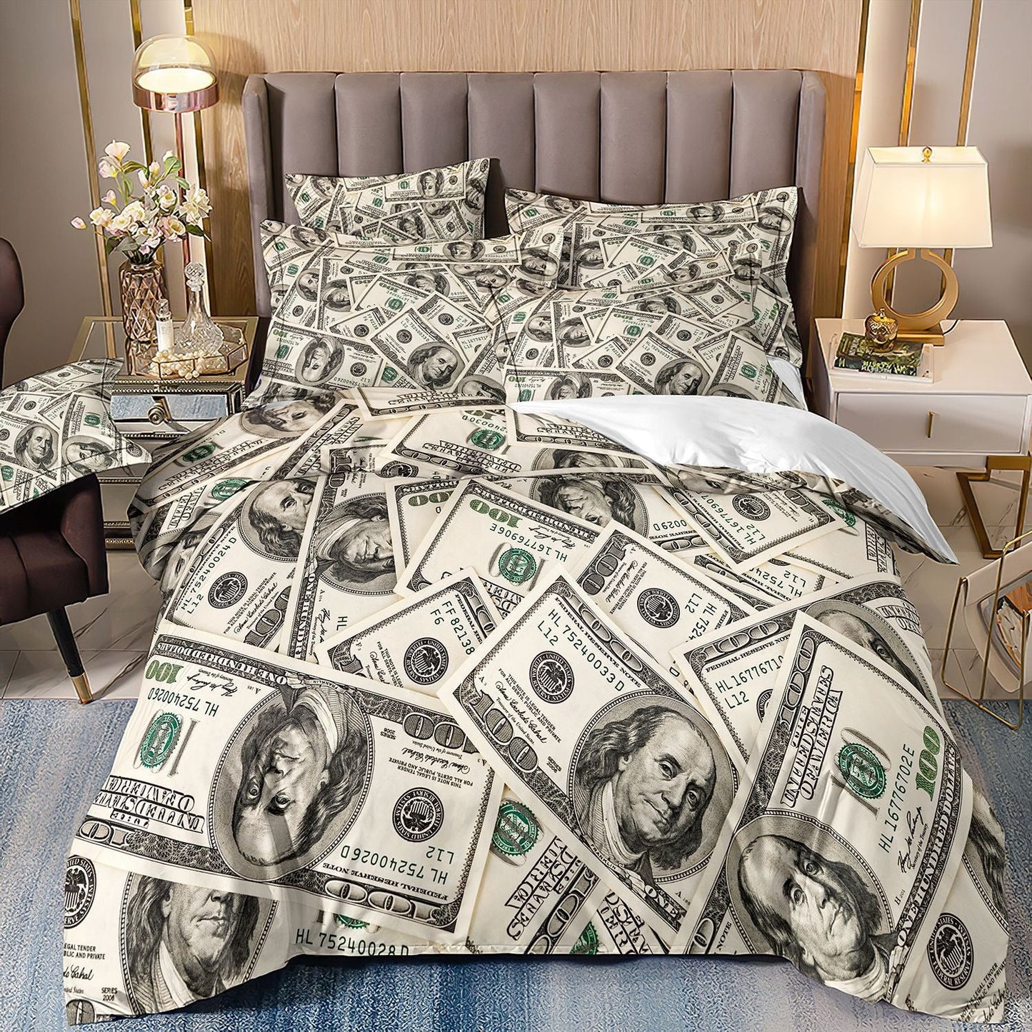 CoolCovers - Dekbedovertrek kids Rich Dollars Beddengoed Set Kinderkamer tiener