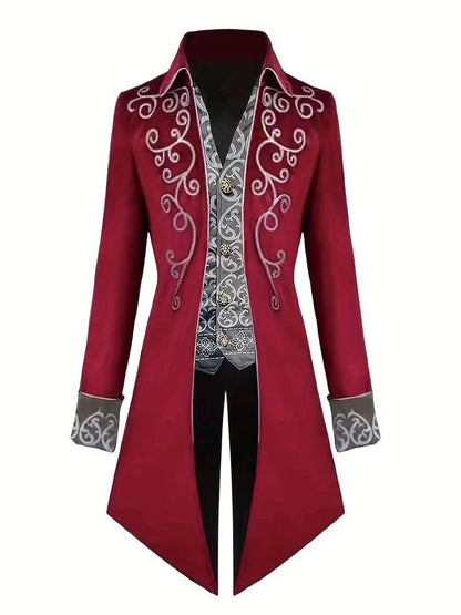 Gothic blazer Halloween middeleeuws kostuum steampunk jas voor heren - Manuelo