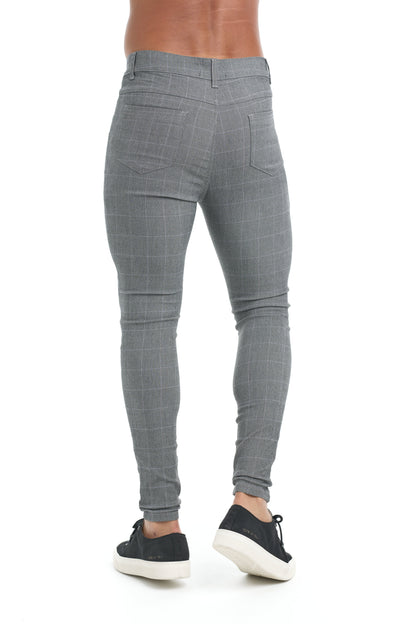 Algernon - Slim-Fit Geruite Broek