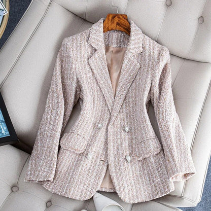 Blossom & Lace - Geruite en getailleerde blazer jas voor dames