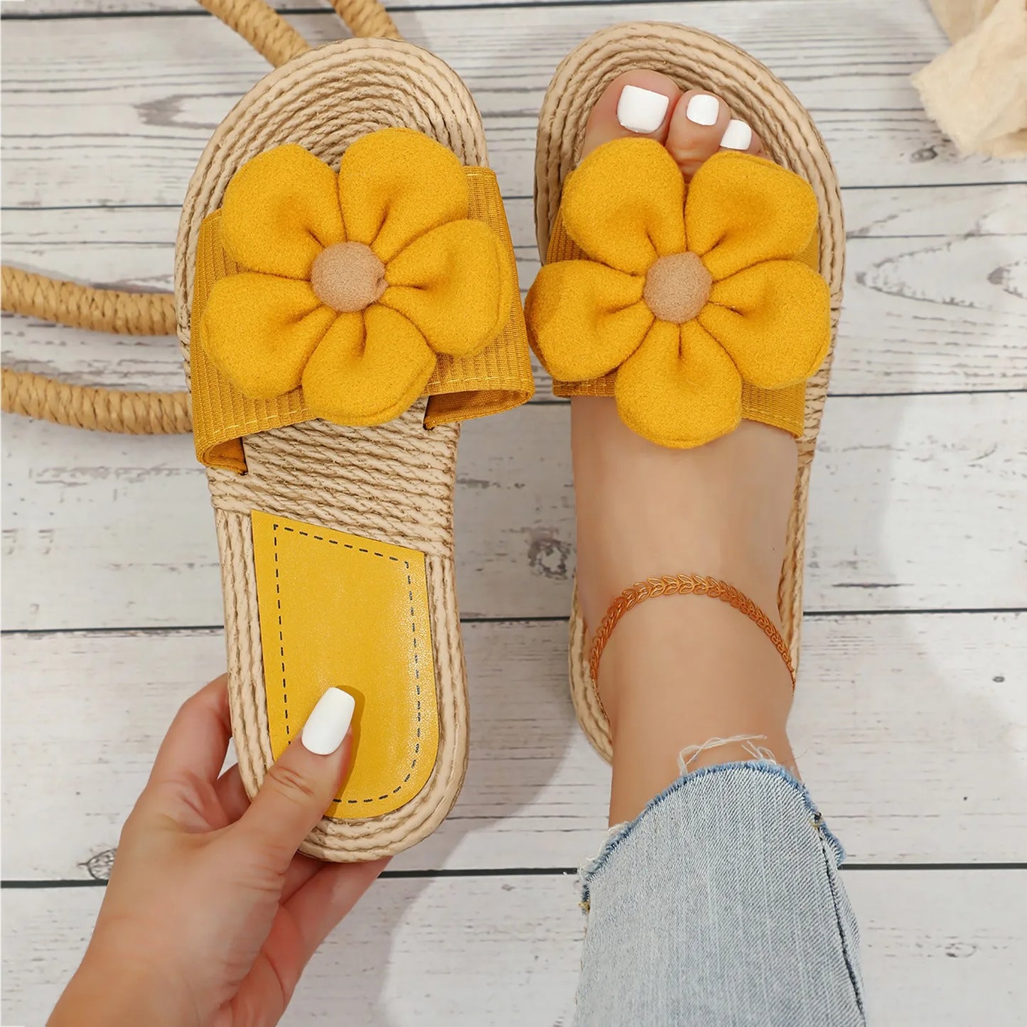 Flora - Zomer Bloemen Platte Slippers