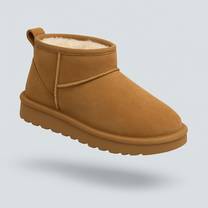 Gezellige Enkellaarzen met Boord | Dames Schoenen voor Koud Weer
