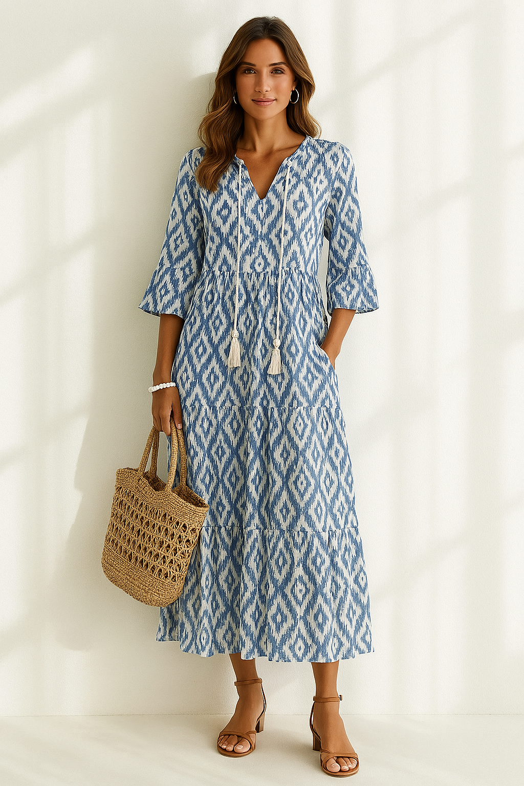Sara - Luchtige Boho Maxi met Flatterend Design