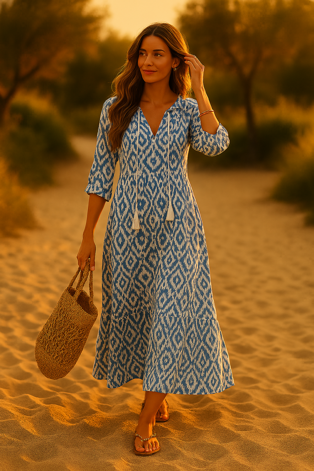 Sara - Luchtige Boho Maxi met Flatterend Design