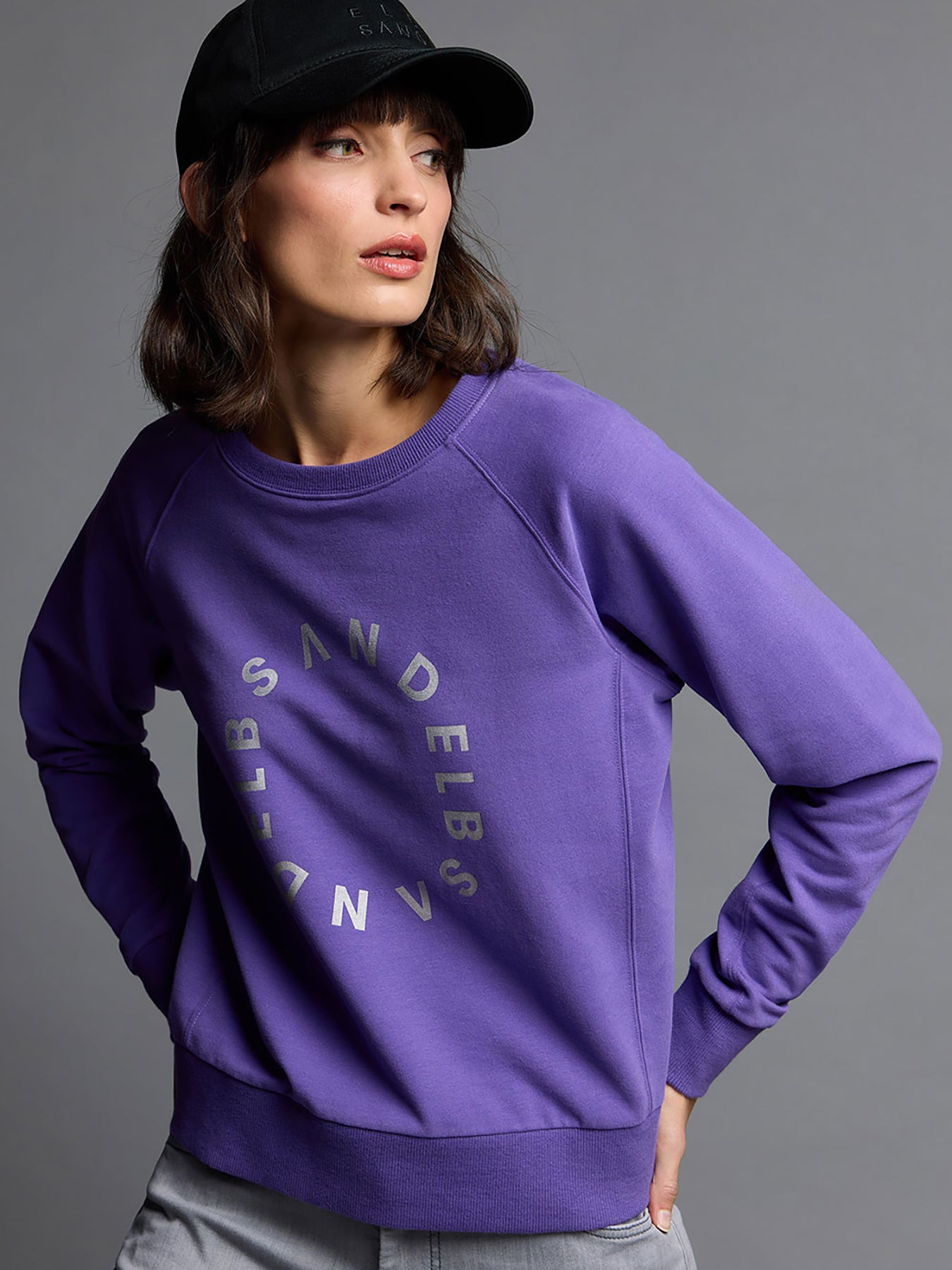 Bronte - Sweatshirt met graphic text en relaxte pasvorm