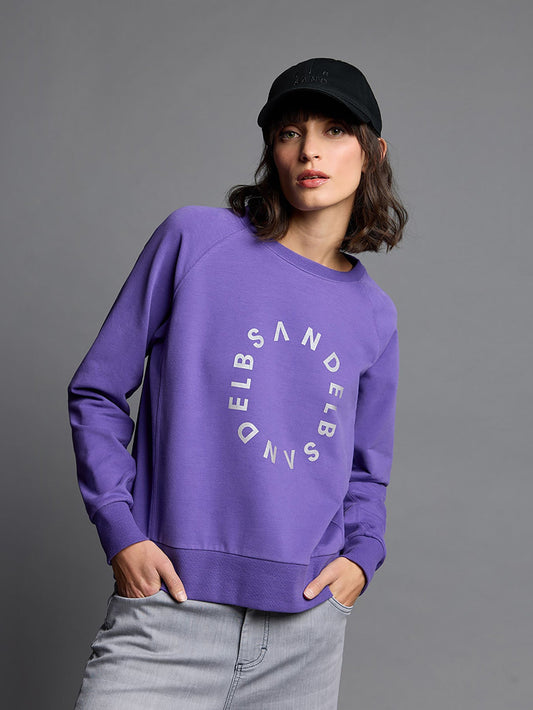 Bronte - Sweatshirt met graphic text en relaxte pasvorm