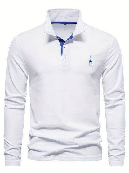 Fredrick - Lange mouwen poloshirt met contrasterende afwerking