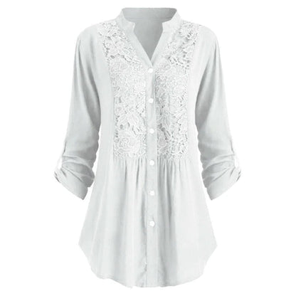 Blossom and Lace - blouse lange pofmouwen kant patroon