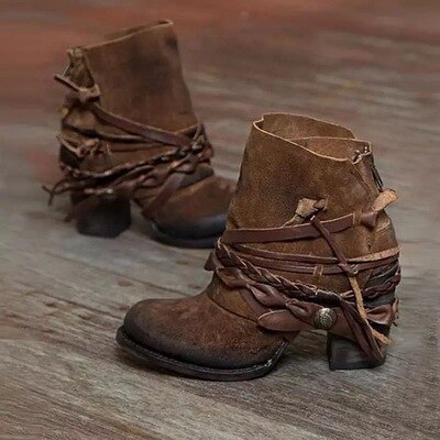 Boetz - Stoere cowgirl vintage  country laarsjes halfhoog suede