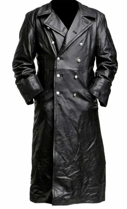 Lugh - Gepolijste trenchcoat met meerdere knopen