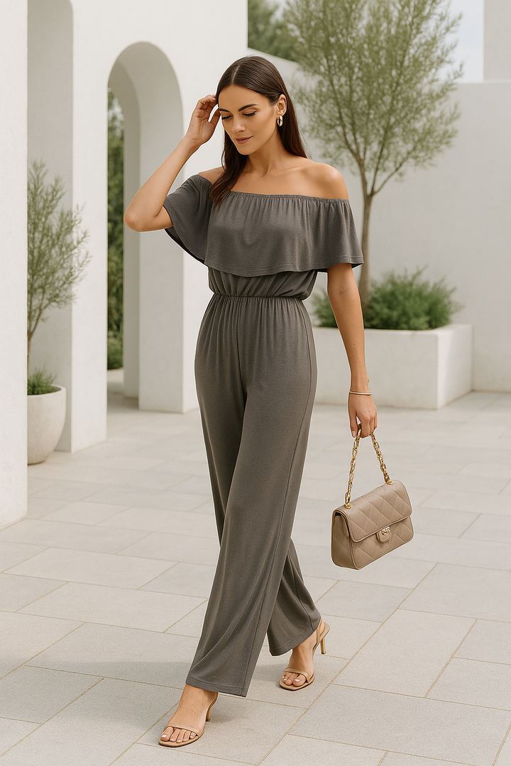 Isabella | Off-shoulder jumpsuit toscaanse stijl