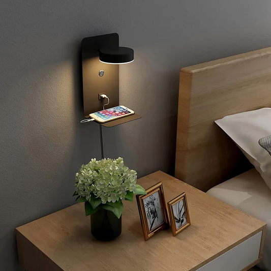 EasyHome | Slaapkamer lamp LED dimbaar en telefoonoplader in één