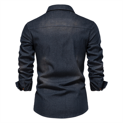 Felix - Casual denim lange mouwen shirt