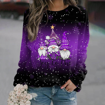 Maves - Kerstsweater met kabouterprint en sneeuwvlok