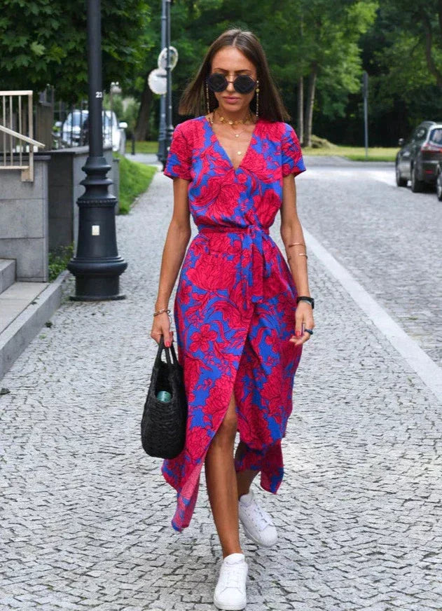 Olivia - Stijlvolle Zomerjurk met Bloemenprint