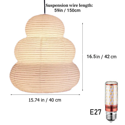 Japanse Moderne Noguchi Hanglamp met LED