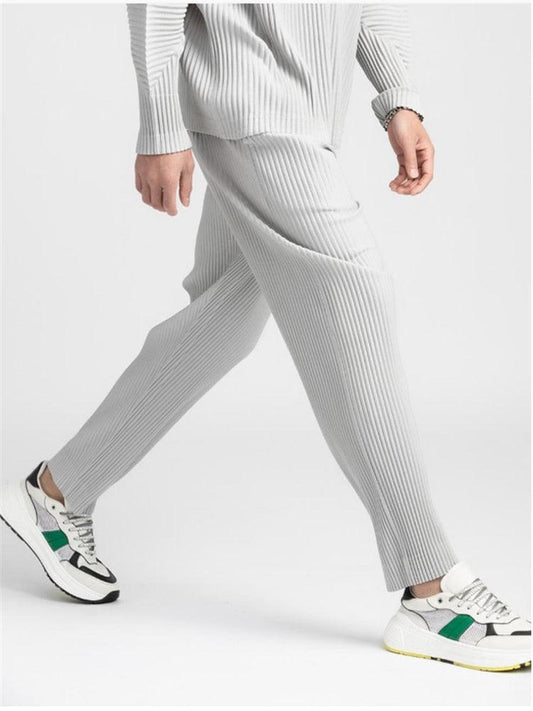 Ribbed Cotton Pantalon - Old Money