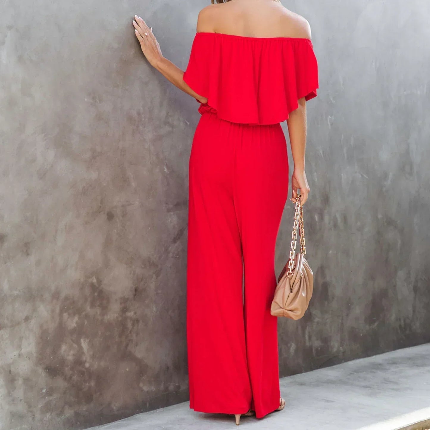 Isabella - Off-shoulder jumpsuit toscaanse stijl