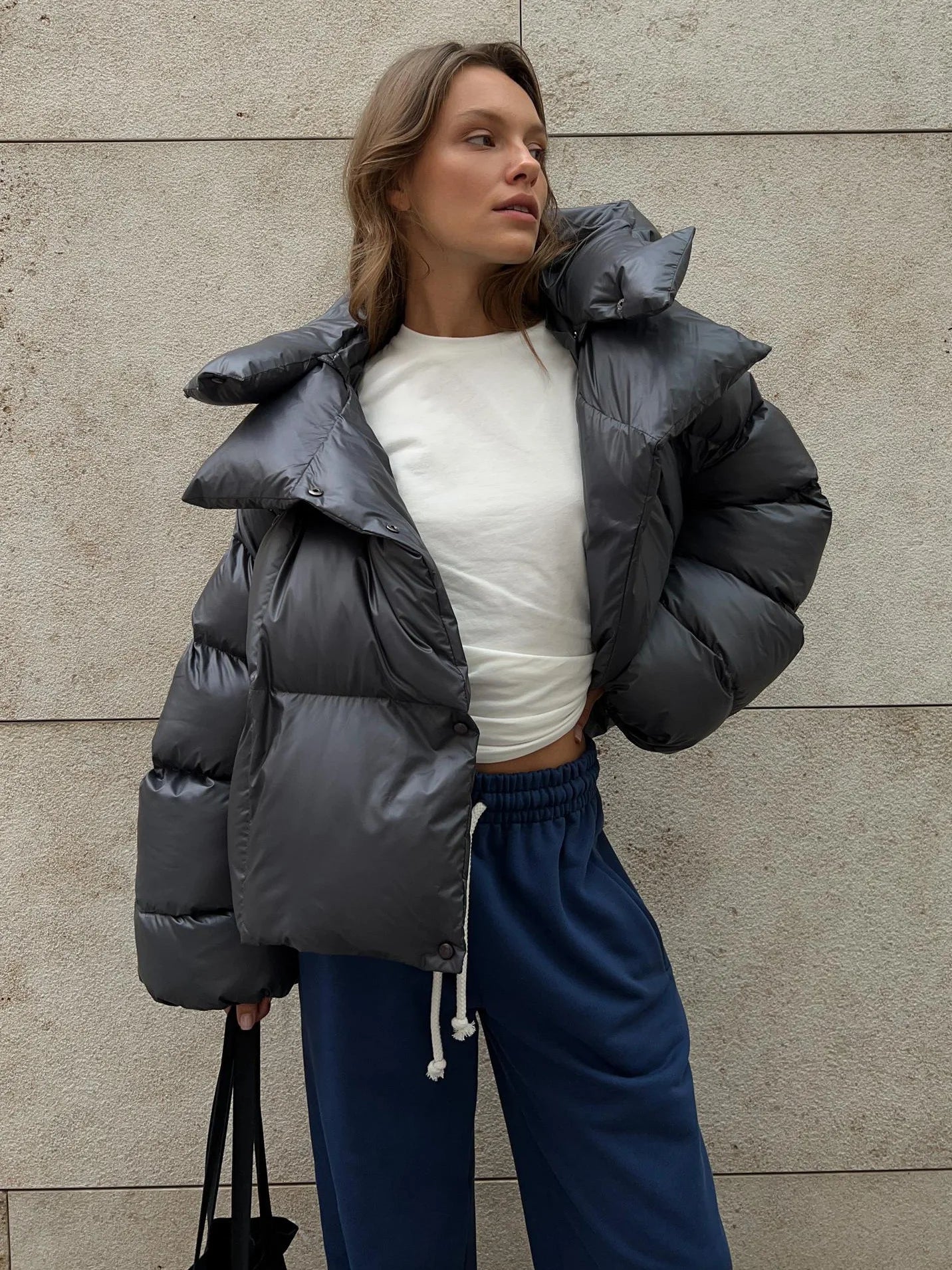 Emma | Puffy Oversize winter bomber jacket dames