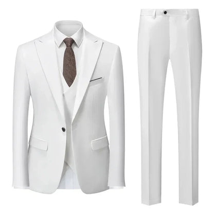 Heren 3-Delige Set met Blazer, Vest en Broek