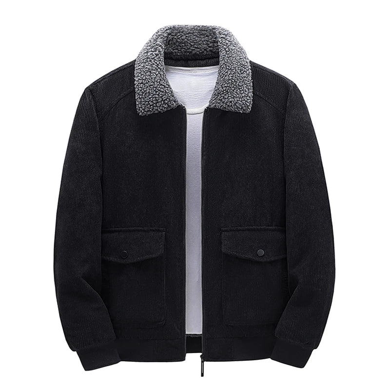 WinterWool | Stoere Corduroy Jas met Shearling Kraag