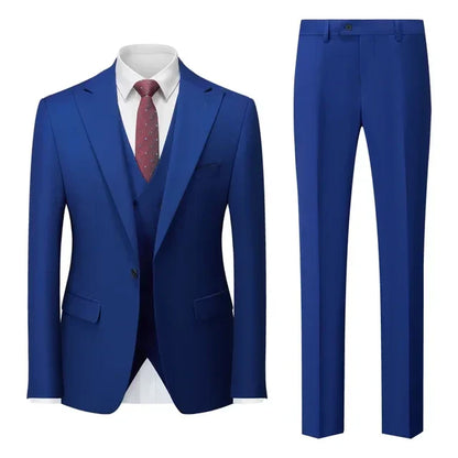 Heren 3-Delige Set met Blazer, Vest en Broek